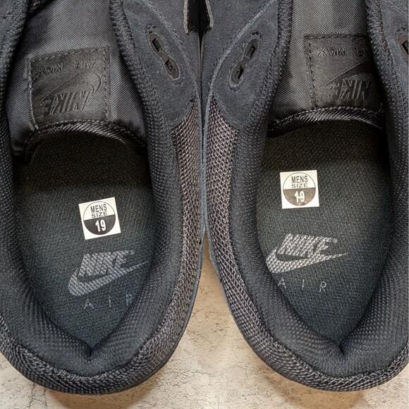 Nike Air Max 1 Essential Men\'s size 19 Triple Black Anthracite Shoes FZ5808-006